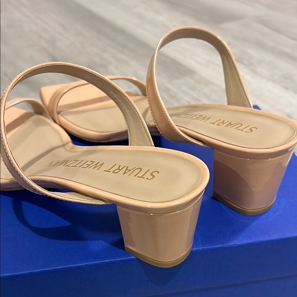 Stuart Weitzman Women's Nude Heeled Sandals - Picture 6 of 11